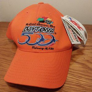 NWT Vintage 2001 NASCAR Daytona 500 ISC Motorsports Orange Snapback Hat Cap